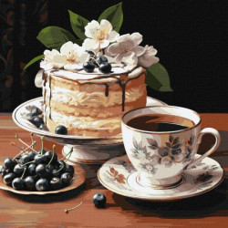 Картина по номерам Натюрморты. Фруктовая сладость, 40х40см, в термопакете, Идейка (КНО5681-mt)