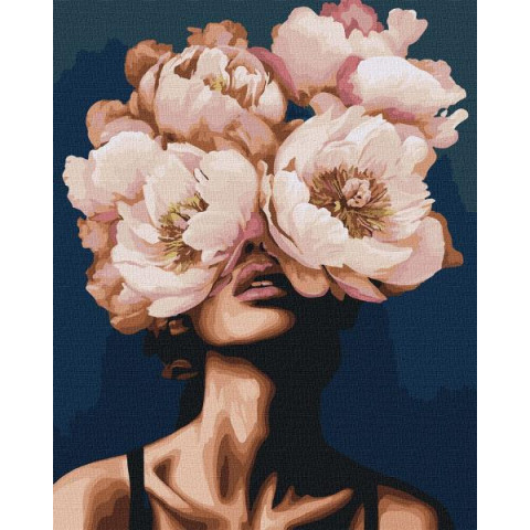 Картина за номерами Люди. Загадка півоній, 40х50см, в термопакеті, Идейка (КНО8417-mt)