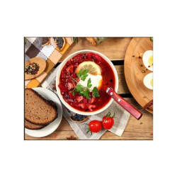 Набір для творчості алмазна картина Смачний борщ Strateg розміром 30х40 см кв (HEG86889)