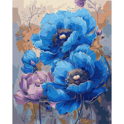 Картина по номерам Цветы. Симфония цветов, с красками металлик, 40х50см, в термопакете, Идейка (КНО3275-mt)