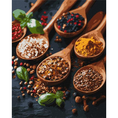 Картина за номерами Натюрморти. Аромат спецій, 40х50см, в термопакеті, Идейка (КНО5688-mt)
