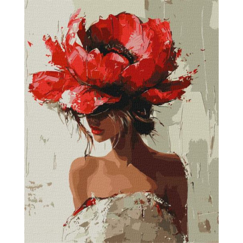 Картина за номерами Люди. Вишуканий бутон, 40х50см, в термопакеті, Идейка (КНО8439-mt)
