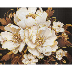 Набір з алмазною мозаїкою  "Біла ніжність" з АВ стразами 40х50см