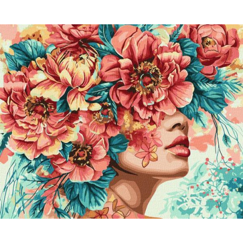 Картина за номерами Люди. Романтика квітів, 40х50см, в термопакеті, Идейка (КНО8445-mt)