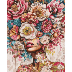 Картина по номерам Люди. Цветочное настроение, 40х50см, в термопакете, Идейка (КНО8446-mt)