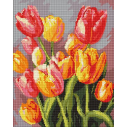 Набір з алмазною мозаїкою   "Весняний букет" з АВ стразами 40х50см