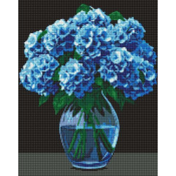 Набір з алмазною мозаїкою  "Букет гортензій" з АВ стразами 40х50см