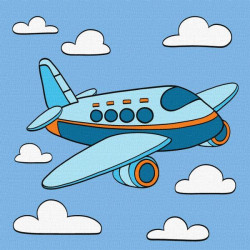 Картина по номерам Транспорт. Увлекательный полет, 25х25см, в термопакете, Идейка (КНО6109-mt)