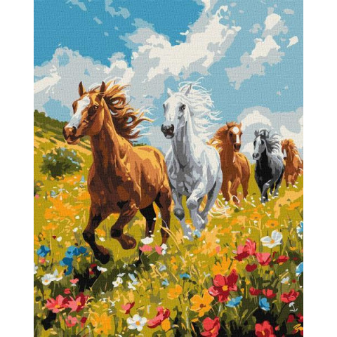 Картина за номерами Тварини. Польова гармонія, 40х50см, в термопакеті, Идейка (КНО6597-mt)