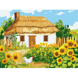 Картина по номерам Пейзаж. Родной домик, 30х40см, в термопакете, Идейка (КНО6350-mt)