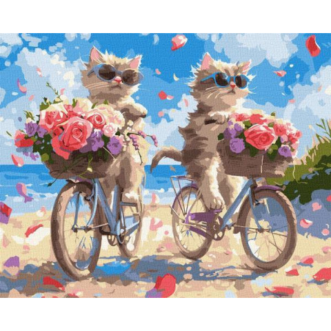 Картина за номерами Тварини. Літній велопробіг, 40х50см, в термопакеті, Идейка (КНО6634-mt)