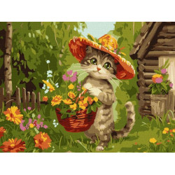 Картина за номерами Тварини. Милий садівник, 30х40см, в термопакеті, Идейка (КНО6635-mt)