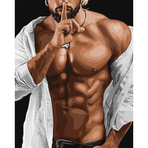 Картина по номерам Люди. Твоя тайна, 40х50см, в термопакете, Идейка (КНО8397-mt)
