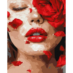 Картина за номерами Люди. Пелюстки троянди, 40х50см, в термопакеті, Идейка (КНО8468-mt)