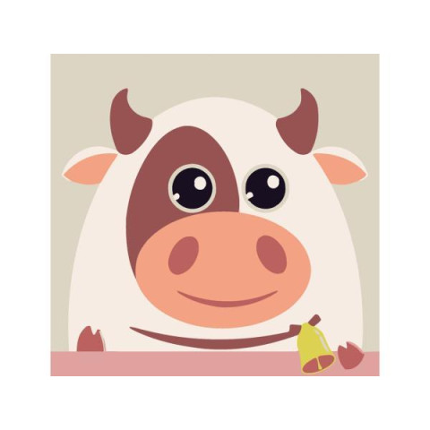 Картина за номерами Дитячі сюжети. Пастушка, 20х20см, в термопакеті, Strateg (HH7066-mt)