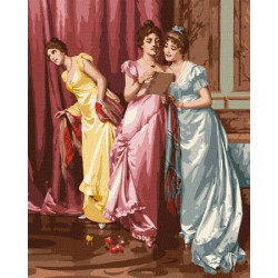 Картина по номерам Люди. Захоплюючий лист, 40х50см, в термопакете, Идейка (КНО7305-mt)