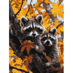 Картина по номерам Животные. Приключение енотов, 30х40см, в термопакете, Идейка (КНО6653-mt)