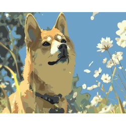 Картина за номерами Тварини. Вірний погляд, 30х40см, в термопакеті, Strateg (LY61-mt)