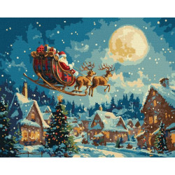Картина по номерам Пейзаж. Рождественская сказка, 40х50см, в термопакете, Идейка (КНО5148-mt)