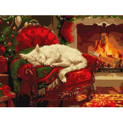 Картина за номерами Тварини. Святковий затишок, 30х40см, в термопакеті, Идейка (КНО6662-mt)