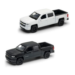 Автомодель - CHEVROLET SILVERADO 2017 (перламутрово-білий, чорний), арт: 250381W-mt