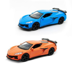 Автомодель - CHEVROLET CORVETTE Z06 2023 (оранжевый, светло-голубой), арт: 250383W-mt