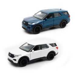 Автомодель - FORD EXPLORER 2023 (перламутрово-белый, голубой металлик), арт: 250392W-mt