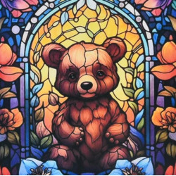 Набір для творчості алмазна картина Чарівне ведмежа Strateg розміром 30х30 см (DEEX16287), арт: DEEX16287-mt