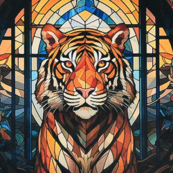 Набір для творчості алмазна картина Могутній погляд Strateg розміром 30х30 см (DEEX16291), арт: DEEX16291-mt