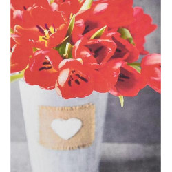 Набір для творчості алмазна картина Червоні тюльпани Strateg розміром 30х40 см (HEG87051)