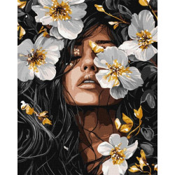 Набір для розпису по номерах "Пелюсткова музика" 40х50см