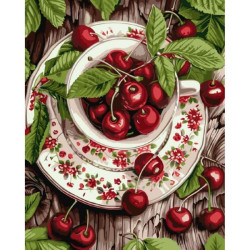 Набір для розпису по номерах "Свіжість вишні" 40х50см
