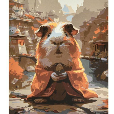 Набір для розпису по номерах Затишок маленького світу Strateg розміром 40х50 см (VA-4623)