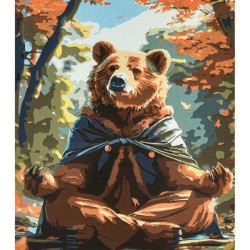 Набір для розпису по номерах Медитація серед природи Strateg розміром 40х50 см (VA-4624)