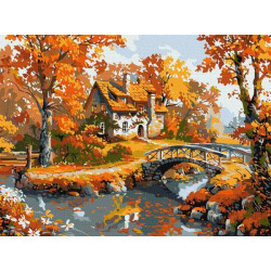 Набір для розпису по номерах. "Ранковий затишок" 30х40см