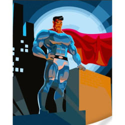 Набір для розпису по номерах Відвага! Strateg розміром 30х40 см (SS6688)