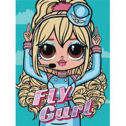 Набір для розпису по номерах для дітей "L.O.L. Surprise! O.M.G. Fly Gurl" 30х40 см