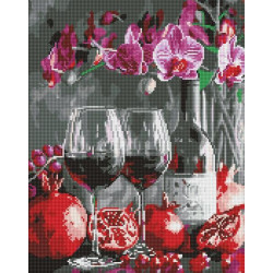 Набір з алмазною мозаїкою " Цвітіння орхідей 40х50см