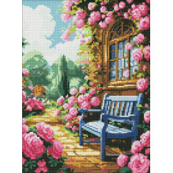 Набір з алмазною мозаїкою "Квітковий сад" 30x40см