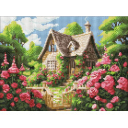 Набір з алмазною мозаїкою "Затишний будиночок" 30x40см