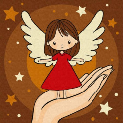 Набір для розпису по номерах для дітей "Долоня дива" 25х25см