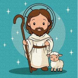 Набір для розпису по номерах для дітей "Милий Ісус" 25х25см