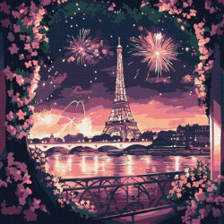 Набір для розпису по номерах "Яскрава ніч" 30х30см