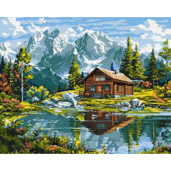 Набір для розпису по номерах "Затишний котедж" 40х50см