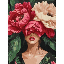 Набір для розпису по номерах "Загадкові півонії" 30х40см