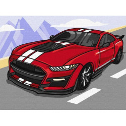 Набір для розпису по номерах для дітей "Круте авто" 30х40см