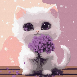 Набір для розпису по номерах "Сонячний мурчик" 30х30см