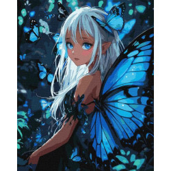 Набір для розпису по номерах "Чарівні метелики з фарбами металiк extra" 40х50см