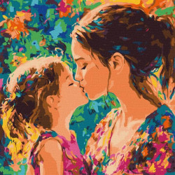 Набір для розпису по номерах "Материнський поцілунок" 40х40см