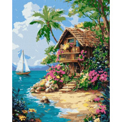 Набір для розпису по номерах "Життя в тропіках" 40х50см